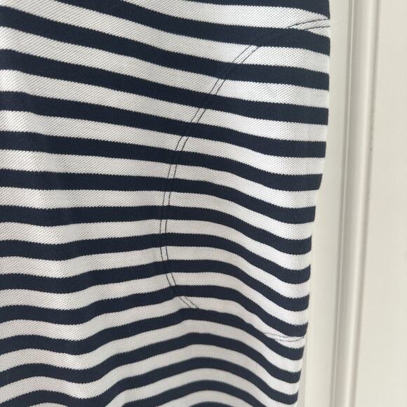 ATM Anthony Thomas Melillo V Neck Navy White Striped 100% Cotton Shift Dress S - Picture 5 of 7